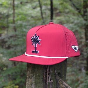 South Carolina Garnet Palmetto Tree Embroidered Snapback | Polyester Hat Gift Football Gift