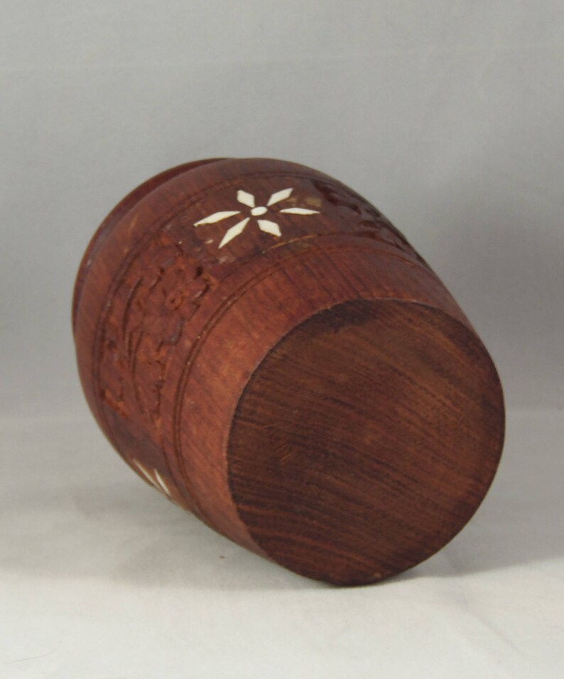 Vintage rosewood vase vase from India handcarved wood vase Etsy