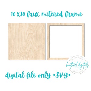 DIGITALE DATEI* 10x10 Gerahmtes Gerahmtes Schild, Glowforge Datei, Laser Ready File, SVG, Ready to Design