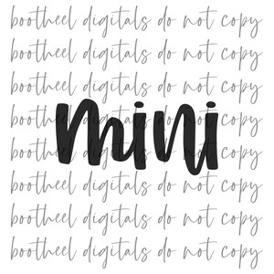 DIGITAL FILE* Mini Svg, Cursive Mini Font Svg, Mama and Mini, Glowforge Tested SVG, Laser Ready File