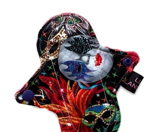 6" Light Flow Cloth Pad | Reusable Cloth | Period Pad | Masked Ball Cotton