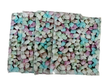 Marshmallows Baumwolljersey Wiederverwendbare Tücher | 4er Pack