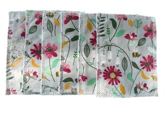 Silberblüten Cotton Wiederverwendbare Tücher | 6er Pack