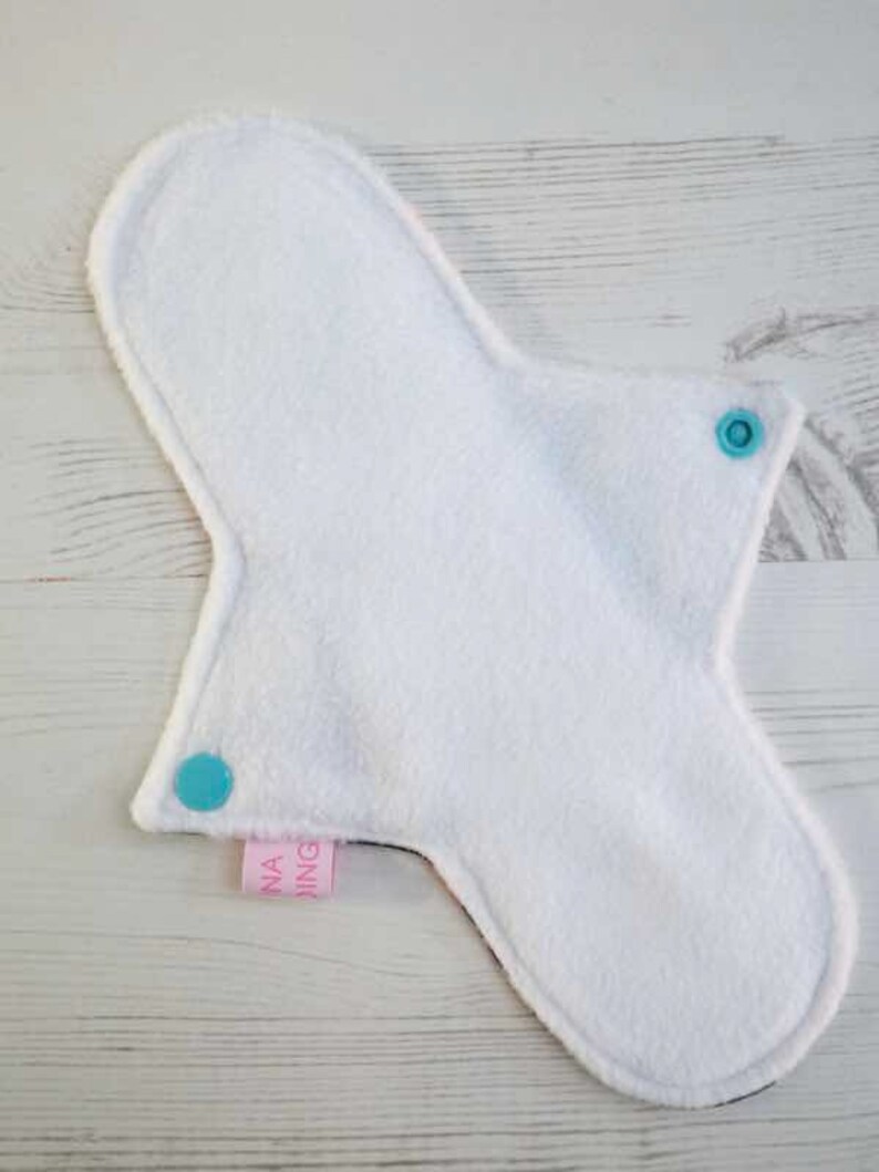 Cloth Menstrual Pad Cloth Sanitary Pad Cloth Pad 10 Light Flow Day of the Dead Black Period Pad Reusable Cloth Pads Reusable