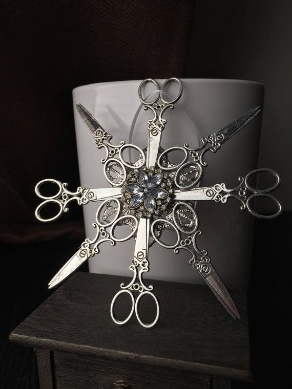 Scissor Snowflake Christmas Ornament