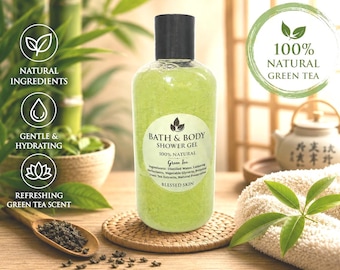 Dye-Free Shower Gel, Hydrating Daily Body Wash – Moisturizing Shower Gel for Soft Skin, Natural Cleanser with Aloe Vera, Glycerin