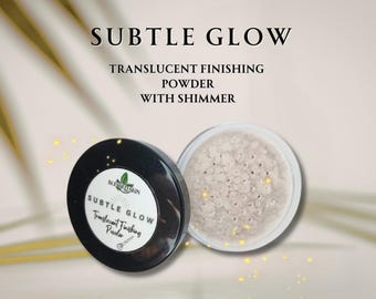 Translucent Finishing Powder, Lightweight Shimmer (2 oz) Setting Powder For Glowing Skin