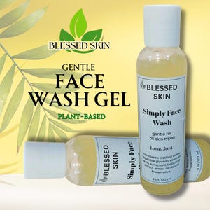 Natural Face Wash with Extracts for All Skin Types Hydrating Cleansing Gel Natural Gentle Cleanser  Face Wash Hydrating Gel for Glowing Skin