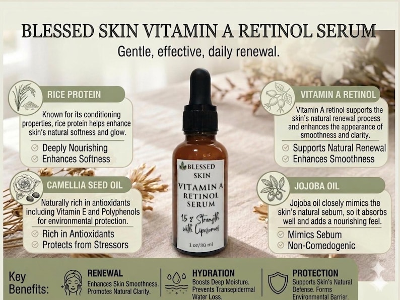 Vitamin A Serum for Dull-Looking Skin – Vegan, Clean Beauty Skin Care Serum image 8