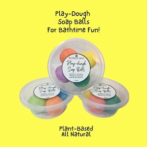 Moldable Bath Dough Soap Balls for Sensory Fun, Plant-Based All-Natural, Kids Party Favors
