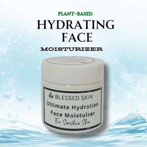 Hydrating Vegan Face Moisturizer with Vitamin E, Nourishing Face Lotion, Natural Skin Care, Lightweight  Face Moisturizer for Glowing Skin