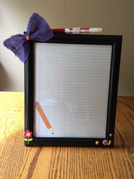 Items similar to Notes Picture Frame, 8" x 10" Desk Dry Erase Reminder Board, End of Year