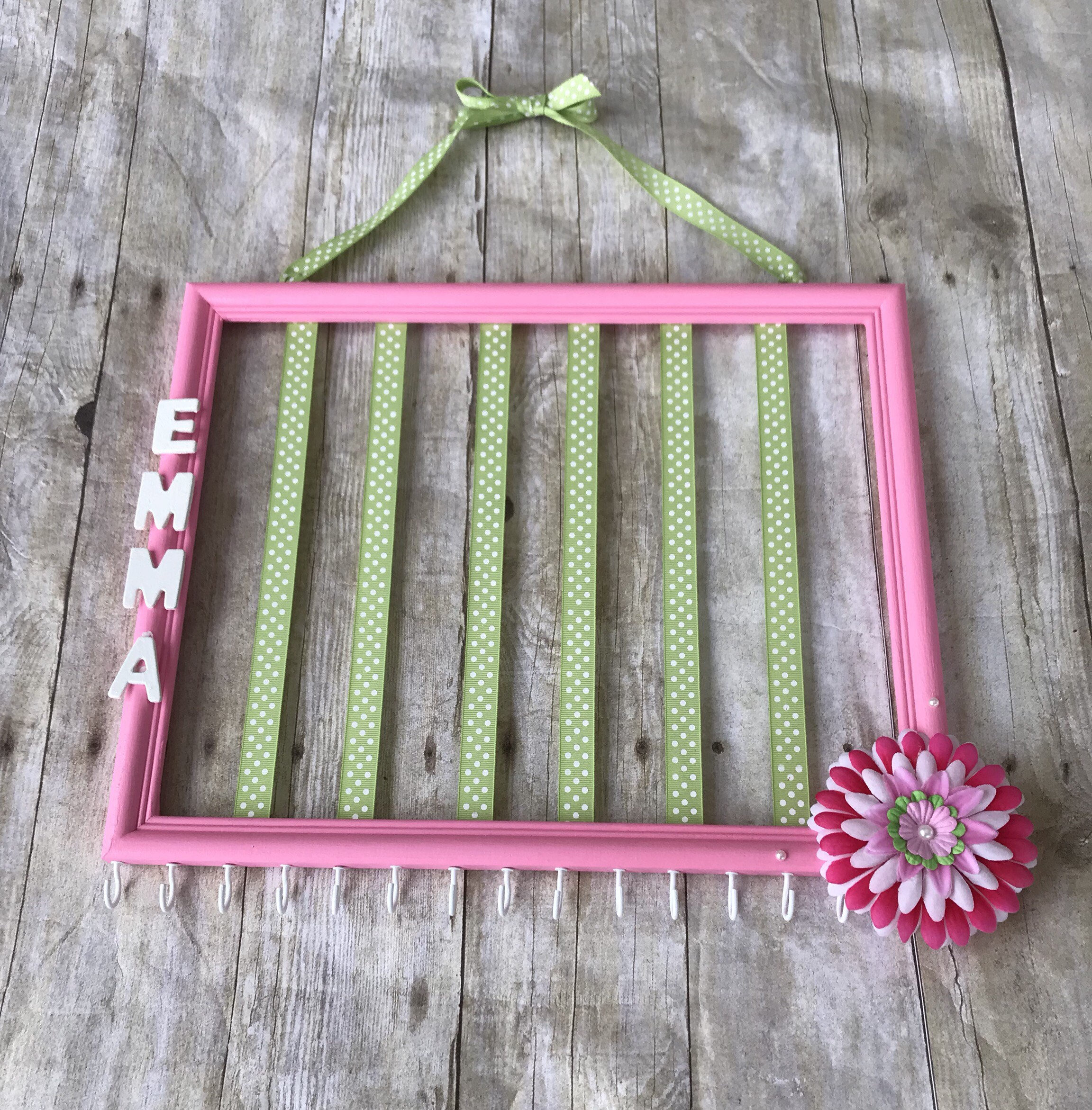 pink and green nursery decor
