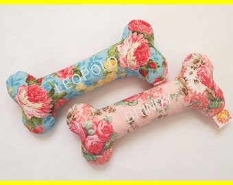 Personalized Dog Toy with Squeakers - Various Quilt Designs - Small, Medium and Large Sizes