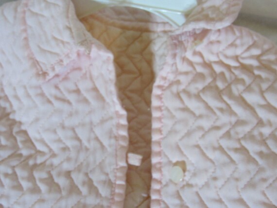 Vintage Pink Bathrobe Baby Girl Pink Bathrobe Qui… - image 3