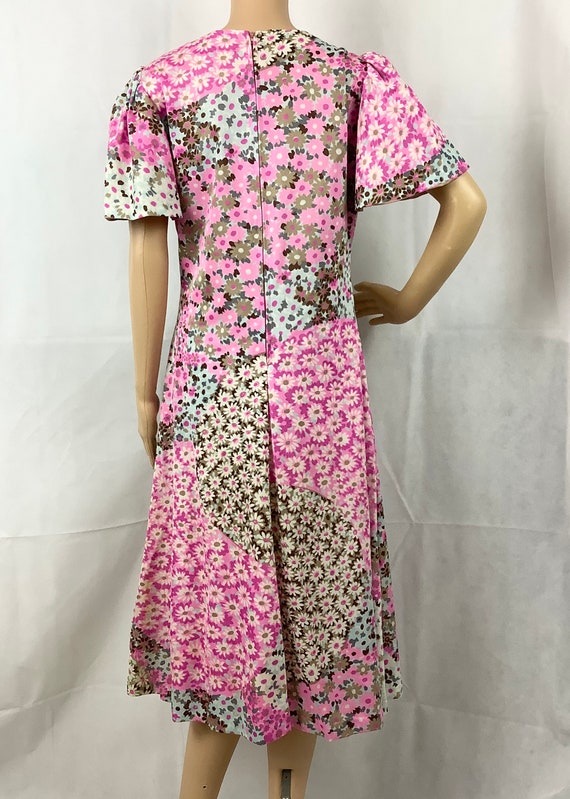 Vintage Clothing Handmade Floral patchwork Dress … - image 4
