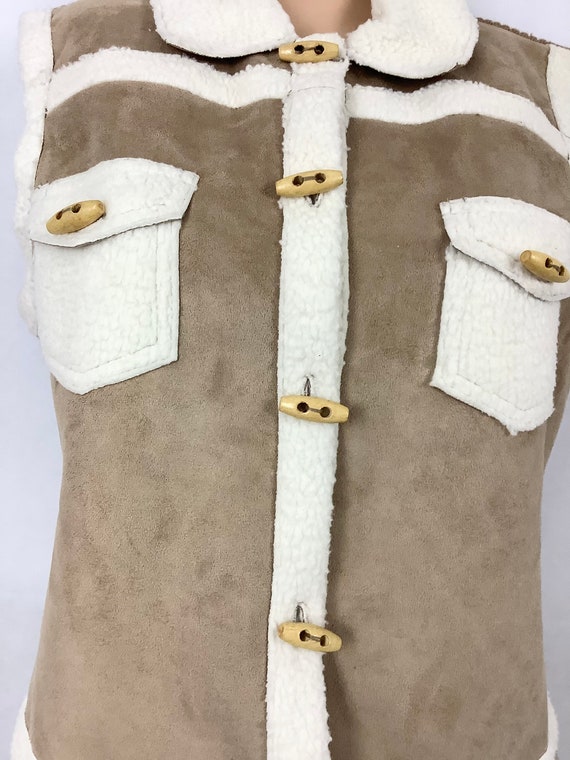 Vintage Vest Ladies Vest Faux Suede Vest Sweater … - image 5