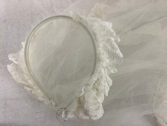 Vintage Veil Lace Veil First Communion Veil Flowe… - image 5