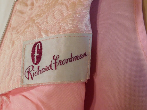 Vintage F Richard Frontman Pink Brocade Cocktail … - image 5