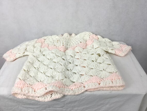 Vintage Baby Clothing Hand Knit Sweater and Cap W… - image 5