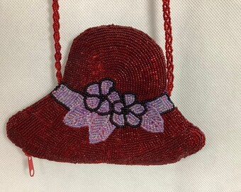 Beaded Purse Red Hat Purse Red Hats