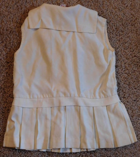 Little Girls Ivory Sailor Dress Pleated Skirt by … - image 2