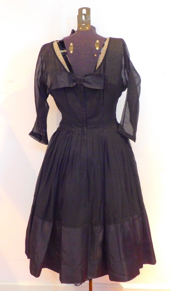 Ferman O grady Chiffon Satin Party Dress Illusion Neckline Cocktail Dress Vintage Etsy Canada