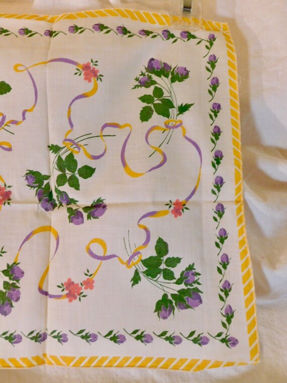 Vintage Handkerchief Ladies Linen Hankie Floral H… - image 6