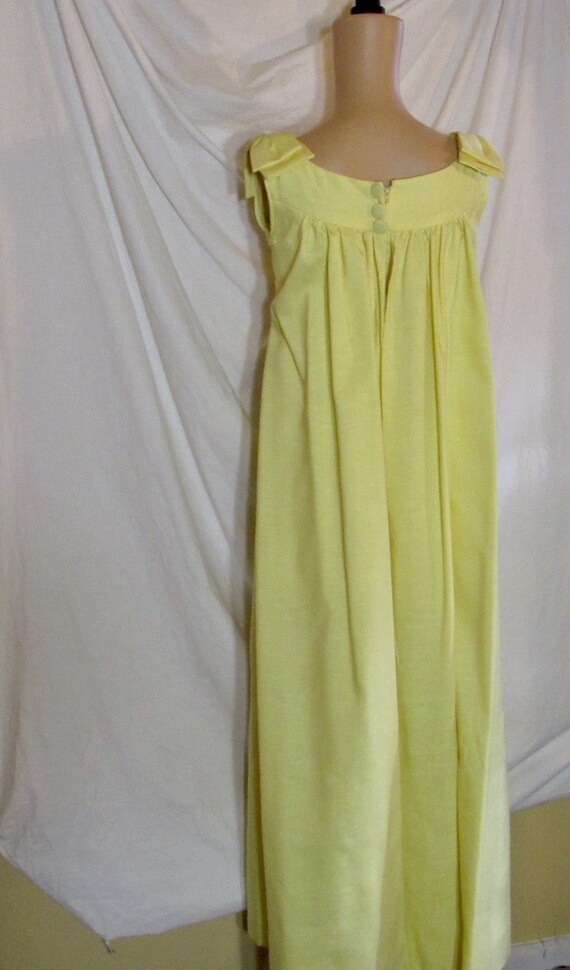 Vintage Evening Gown Yellow Bridesmaid Gown Empir… - image 4