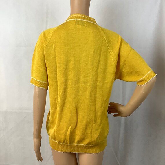 60s - 70s Full Fashion Sweater Mustard Yellow Sho… - image 7