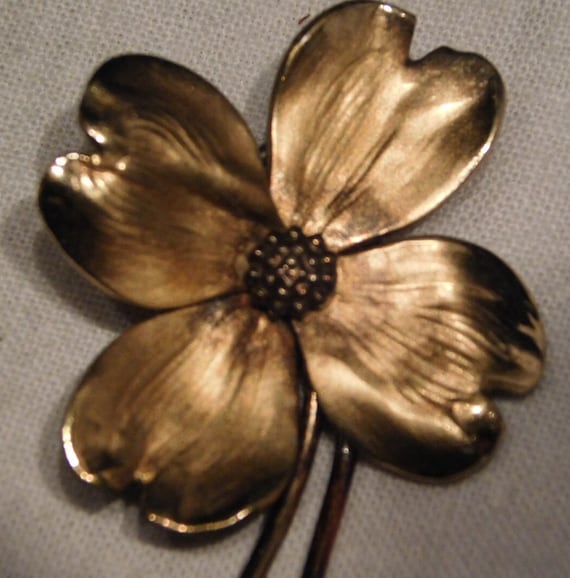 Gold Filled Flower Brooch by Binder Brothers - image 1