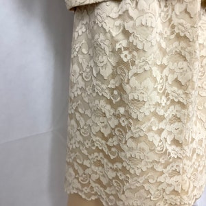Vintage Bridal Suit Ivory Lace Jacket and Skirt image 7