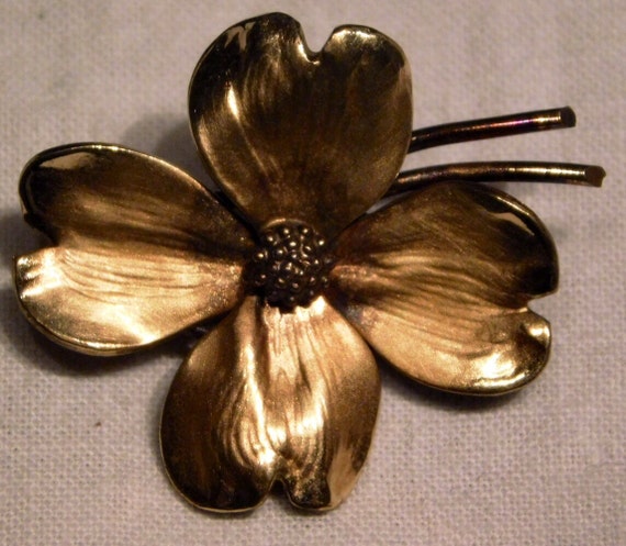 Gold Filled Flower Brooch by Binder Brothers - image 4