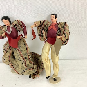 Vintage Dolls Spanish Dancing Dolls Flamenco Mexican Dancers