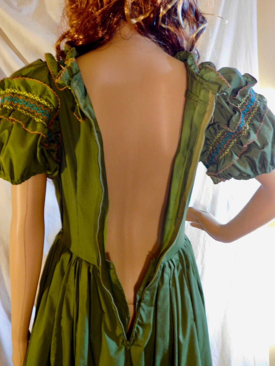 avocado green gown