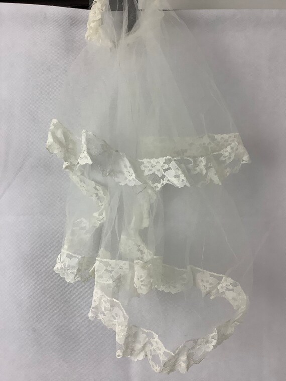 Vintage Veil Lace Veil First Communion Veil Flowe… - image 4