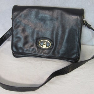 Vintage Etienne Aigner Shoulder Bag Black Leather Handbag Aigner Pocketbook Designer Purse