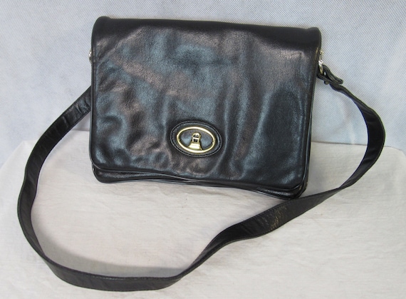Buy Vintage Etienne Shoulder Bag Black Leather Online in India - Etsy