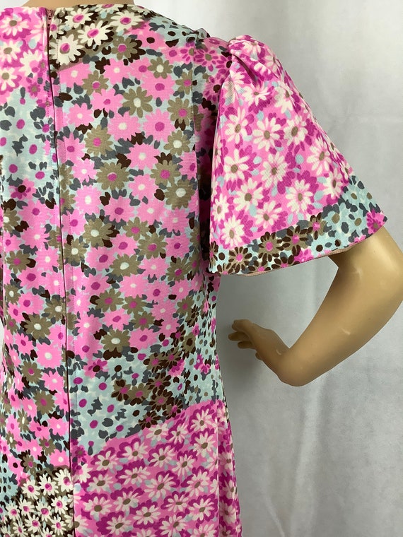 Vintage Clothing Handmade Floral patchwork Dress … - image 8