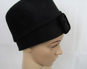 Vintage Hats Mr John Jr Black Bucket Hat Made in Italy - Etsy display picture 1