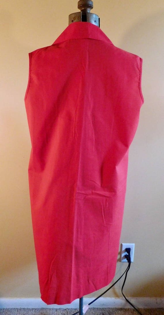 Vintage Zip Front Sleeveless Cotton Dress Nautica… - image 2