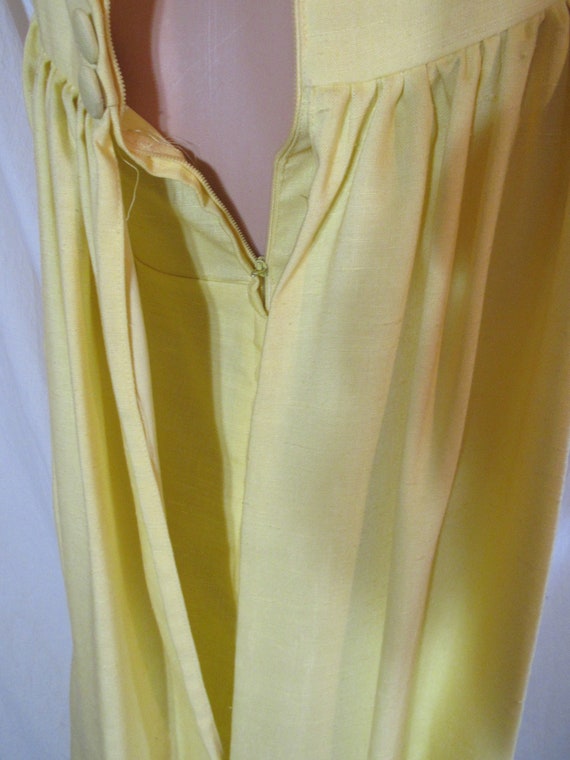 Vintage Evening Gown Yellow Bridesmaid Gown Empir… - image 7