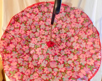 Vintage Umbrella Red Umbrella Pink Floral Umbrella