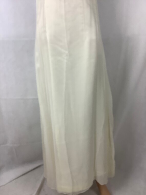Vintage Gown White Chiffon Purple Bodice Prom Gow… - image 8