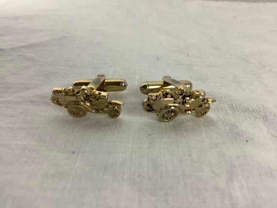 Vintage Cufflinks Car Cufflinks Antique Car Cuffl… - image 4