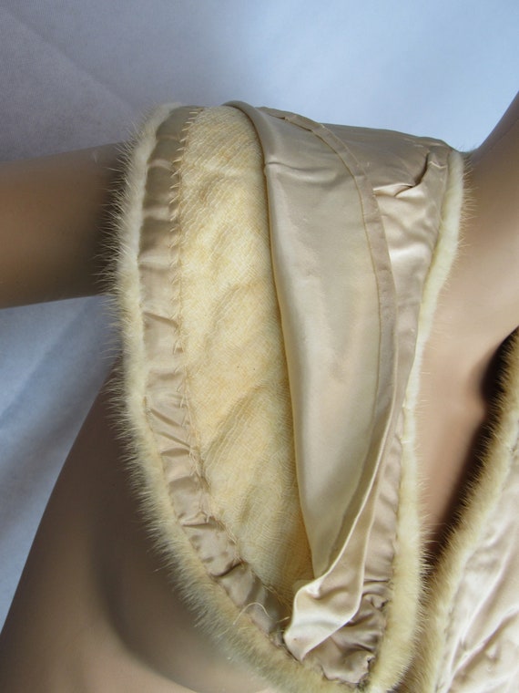 Vintage Mink Collar Gold Mink Collar Creamy Mink … - image 6