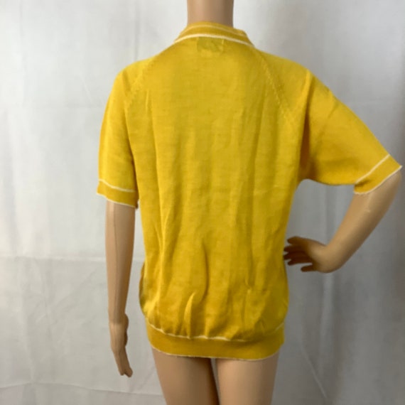 60s - 70s Full Fashion Sweater Mustard Yellow Sho… - image 3