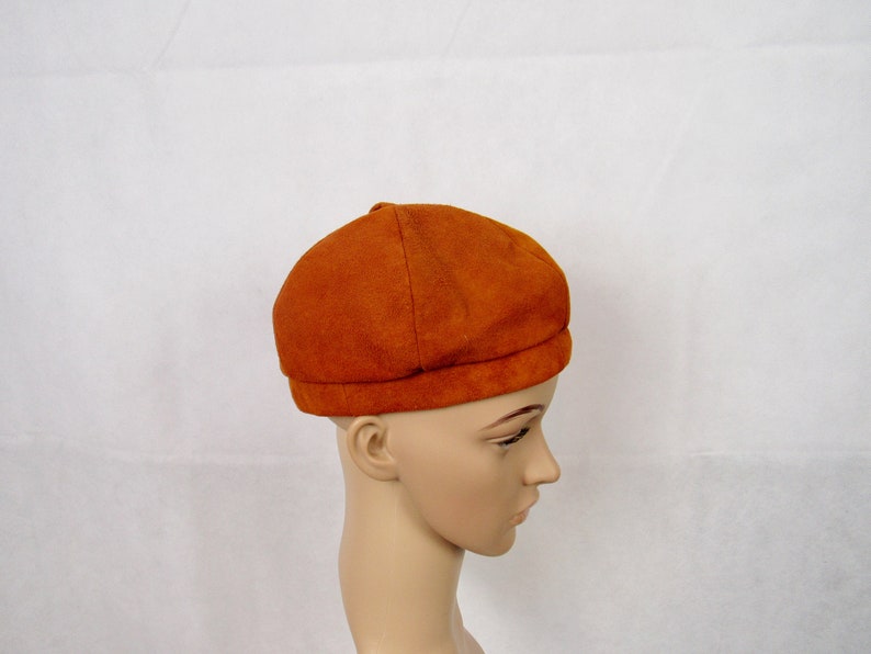 suede beret hat