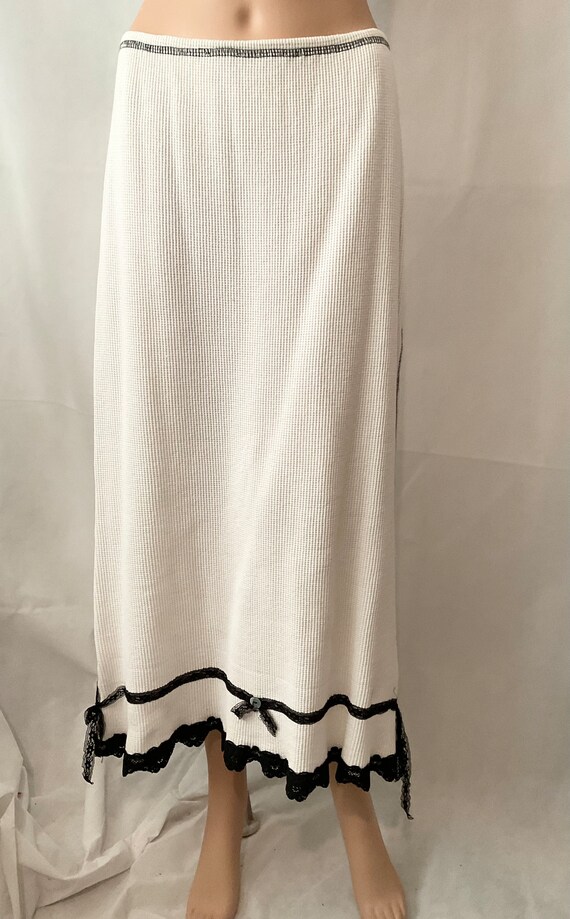 Gracie Collection White Cotton Skirt Maxi Skirt