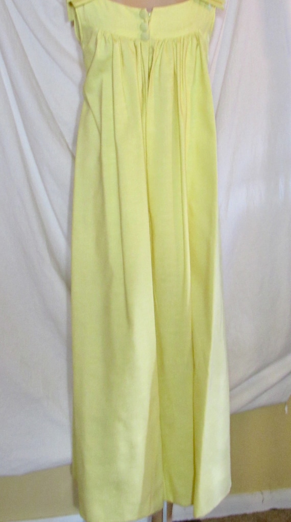 Vintage Evening Gown Yellow Bridesmaid Gown Empir… - image 2